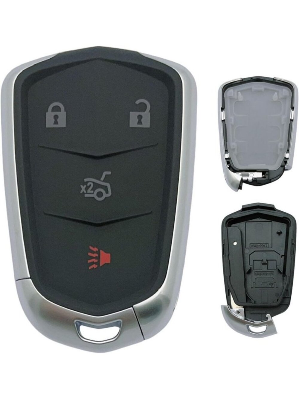 Key Fob Shell Case for 2014-2019 Cadillac Escalade, CTS, SRX, XT5 - 4 Button